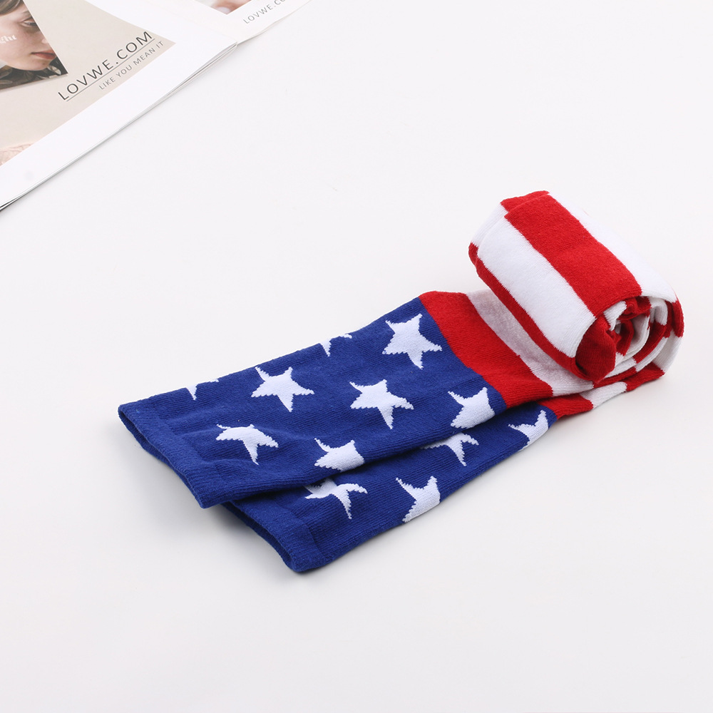 American Flag Over-the-Knee Socks, Stars and Stripes Pattern, Red White and Blue